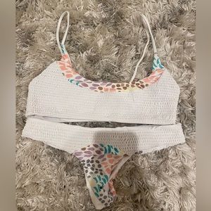 Tori Praver white cheeky bikini